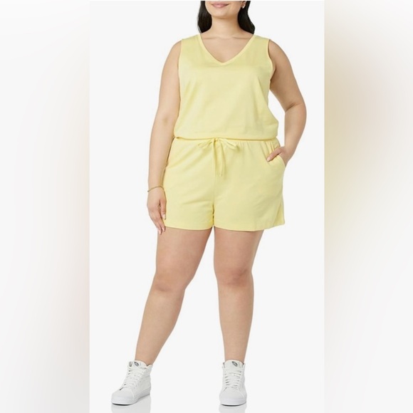 Amazon Essentials Pants - Amazon Essentials Women's Light Yellow Romper